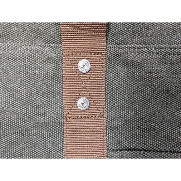 BUFFALO DAVID BITTON DUFFLE BAG, Large, Green With Leather Bottom and handles. - Picture 6 of 13